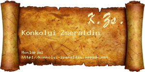 Konkolyi Zseraldin névjegykártya